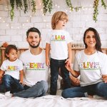 Personalisierte niedlichen Hase Huhn Muster Name Ostern Shirt Sweatshirt Baby Onesie Eltern-Kinder-Kleidung Ostern Geschenk für Familie