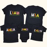 Personalisierte niedlichen Hase Huhn Muster Name Ostern Shirt Sweatshirt Baby Onesie Eltern-Kinder-Kleidung Ostern Geschenk für Familie