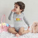 Personalisierte niedlichen Hase Huhn Muster Name Ostern Shirt Sweatshirt Baby Onesie Eltern-Kinder-Kleidung Ostern Geschenk für Familie