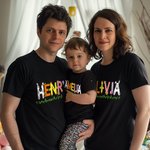 Personalisierte niedlichen Hase Huhn Muster Name Ostern Shirt Sweatshirt Baby Onesie Eltern-Kinder-Kleidung Ostern Geschenk für Familie