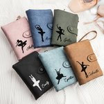 Portefeuille Tri-Fold en cuir avec nom pour danseuse de ballet Cadeau d'anniversaire de danse pour femme fille