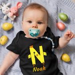 Personalizado lindo conejito Chick Letras Onesie bebé Camiseta Sudadera Padres-niños Ropa Pascua Baby Shower Regalo para la familia Kid