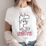 Personalizado lindo conejito Chick Letras Onesie bebé Camiseta Sudadera Padres-niños Ropa Pascua Baby Shower Regalo para la familia Kid
