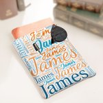Funda protectora para libros personalizada hecha a mano con bolsillo y nombre Regalo de cumpleaños de vuelta al cole para amante de los libros