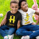 Personalizado lindo conejito Chick Letras Onesie bebé Camiseta Sudadera Padres-niños Ropa Pascua Baby Shower Regalo para la familia Kid