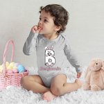 Personalizado lindo conejito Chick Letras Onesie bebé Camiseta Sudadera Padres-niños Ropa Pascua Baby Shower Regalo para la familia Kid