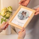 Cadre Photo en Bois Personnalisé avec Photo et Texte Cadeau de Saint-Valentin pour Couple Le Meilleur est Encore à Venir