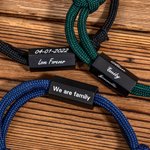 Bracelet Réglable avec Nœud de Corde Personnalisé avec Texte sur Perle de 6 Faces Bijoux Minimalistes Cadeau Anniversaire Fête des Pères pour Homme
