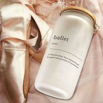 Verre personnalisé Dance Ballerina Silhouette 20oz avec couvercle en bambou et paille Cadeau d'anniversaire pour elle