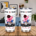 Vaso de Acero Inoxidable Personalizado You're Still Hotter Than This Coffee 20oz con Nombre de la Pareja y Tapa Regalo de San Valentín para Pareja