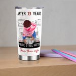 Vaso de Acero Inoxidable Personalizado You're Still Hotter Than This Coffee 20oz con Nombre de la Pareja y Tapa Regalo de San Valentín para Pareja
