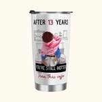 Vaso de Acero Inoxidable Personalizado You're Still Hotter Than This Coffee 20oz con Nombre de la Pareja y Tapa Regalo de San Valentín para Pareja
