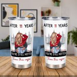 Personalizzato You're Still Hotter Than This Coffee 20oz Tumbler in acciaio inossidabile con nomi di coppia Regalo di San Valentino per l'anniversario