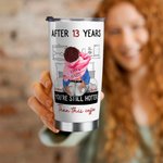 Vaso de Acero Inoxidable Personalizado You're Still Hotter Than This Coffee 20oz con Nombre de la Pareja y Tapa Regalo de San Valentín para Pareja