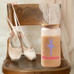 Verre en verre givré avec paille et nom Cadeau pour Ballerine