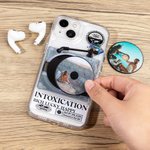 Foto personalizzata Custodia per iPhone con 2 dischi CD sostituibili Regalo di compleanno per gli amanti dei dischi musicali