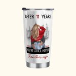 Personalizzato You're Still Hotter Than This Coffee 20oz Tumbler in acciaio inossidabile con nomi di coppia Regalo di San Valentino per l'anniversario