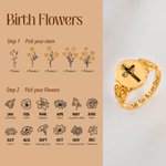 Henkilökohtainen Risti Syntymä Kukkakimppu Signet Ring Anna mennä ja anna Jumalan sormus Kristillinen kaiverrettu Korut Baptismal Äitienpäivä lahja na