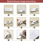 Sello en relieve personalizado con el tema de un libro Árbol del conocimiento con texto inicial para sobre de libro Regalo Ex Libris creativo para miembro de club de lectura Amante de la lectura