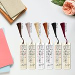 Marque-page acrylique rétro personnalisé avec pompon et nom Cadeau d'anniversaire et de rentrée pour les amoureux des livres