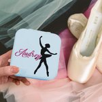 Boîte à bijoux en cuir personnalisée avec nom en paillettes Accessoire de voyage portable Cadeau d'anniversaire pour Ballerine Amoureux de la danse