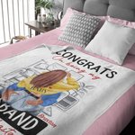 Personalized Living Room Congrats On Being My Husband Fleece Sherpa Soft Blanket Gift for Couple