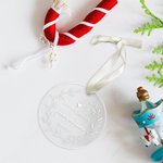 Médaille Ornement Commémoratif Personnalisé avec Motif Événement Date Cadeau Mariage Fiançailles St Valentin pour Couple