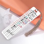Marque-page acrylique rétro personnalisé avec pompon et nom Cadeau d'anniversaire et de rentrée pour les amoureux des livres
