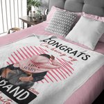 Personnalisé Line Heart Congrats On Being My Husband Soft Blanket Birthday Anniversary Gift for Couple