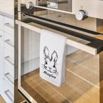 Toalla de cocina personalizada 100% algodón conejito Waffle Super Absorbente con nombre Regalo de Pascua para la familia