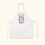 Personalised Cute Bunny Pocket Apron with Name Easter Gift for Family