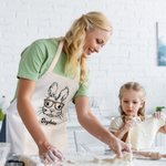 Personalised Cute Bunny Pocket Apron with Name Easter Gift for Family