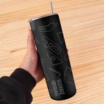 Vaso Vaso Personalizado 2025 Formula Uno Circuito de Carreras 20oz Skinny Tumbler con Pajita Regalo de Cumpleaños de Equipo para Aficionados a la F1 Amantes de las Carreras
