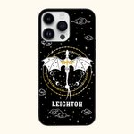 Gepersonaliseerd Draak Sterrenhemel Telefoonhoesje Hard TPU Hoesje met Naam Verjaardagscadeau voor Drakenliefhebber