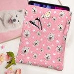 Personalized Colourful Pet Paw Bone Print Photo Book Sleeve Book Cover Protector with Photo Name and Pocket Back to School Gift for Reader Pet Lover