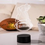 Personalisierte Fußballspieler Illusion LED-Nachtlicht Diverse Farben wechseln mit Fernbedienung & Touch Raumdekoration Geburtstagsgeschenk für Fußball-Liebhaber