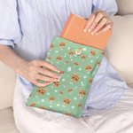 Personalized Colourful Pet Paw Bone Print Photo Book Sleeve Book Cover Protector with Photo Name and Pocket Back to School Gift for Reader Pet Lover