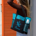Sac à main à fermeture éclair avec nom et ceinture en maille Cadeau de grande capacité pour les coiffeurs et coiffeuses