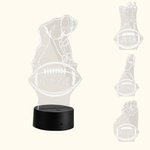 Personalisierte Fußballspieler Illusion LED-Nachtlicht Diverse Farben wechseln mit Fernbedienung & Touch Raumdekoration Geburtstagsgeschenk für Fußball-Liebhaber