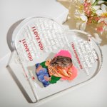Personalized Watercolour Love You Complete Me Heart Acrylic Plaque with Name and Characters Valentine's Day Anniversary Gift for Couple