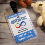 Tarjeta de Alerta Médica de Contacto de Emergencia para Autismo Personalizada con Nombre y Número Regalo de Viaje de Vuelta al Cole para Niño