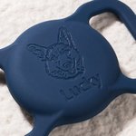Gepersonaliseerde Silicone AirTag Houder voor Halsband met Gegraveerde Naam Telefoon Nummer Huisdier Portret Benodigdheden Cadeau voor Hond Huisdier Liefhebbers