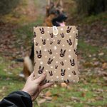 Personalized Colourful Pet Paw Bone Print Photo Book Sleeve Book Cover Protector with Photo Name and Pocket Back to School Gift for Reader Pet Lover