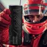Vaso Vaso Personalizado 2025 Formula Uno Circuito de Carreras 20oz Skinny Tumbler con Pajita Regalo de Cumpleaños de Equipo para Aficionados a la F1 Amantes de las Carreras