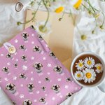 Personalized Colourful Pet Paw Bone Print Photo Book Sleeve Book Cover Protector with Photo Name and Pocket Back to School Gift for Reader Pet Lover