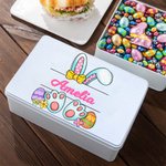 Personalisierte Ostereier Keksdose mit Osterhasen und Namen Ostern Geschenk für Kinder