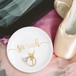 Porte-bijoux personnalisé en céramique avec nom pour la danse de la ballerine Cadeau d'anniversaire et de mariage pour elle