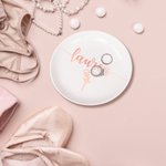 Porte-bijoux personnalisé en céramique avec nom pour la danse de la ballerine Cadeau d'anniversaire et de mariage pour elle