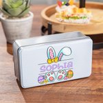 Personalisierte Ostereier Keksdose mit Osterhasen und Namen Ostern Geschenk für Kinder