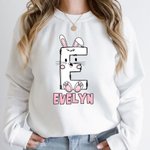 Personalizado lindo conejito Chick Letras Onesie bebé Camiseta Sudadera Padres-niños Ropa Pascua Baby Shower Regalo para la familia Kid
